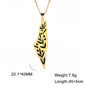 Israel Palestine Map Pendant Necklace for Women Men Arabic African Jamaica Stainless Steel Gold Color Chain Necklaces Jewelry
