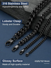 Mens Necklace Chains Stainless Steel Cuban Chain Necklace 24 Inch Jewelry Mens Gifts for Dad