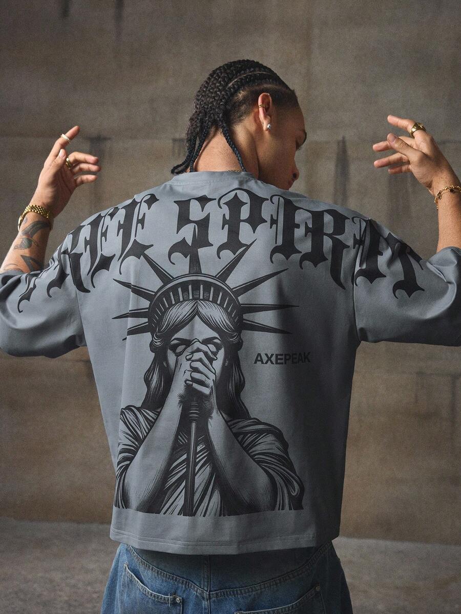 Men's Casual Fashion Street Style Round Neck Short Sleeve T-Shirt