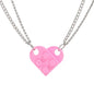 1Pair Cute Love Heart Brick Keychain Couples Keychain Best Friendship for Women Men Separable Key Ring Jewelry Gifts