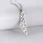 Israel Palestine Map Pendant Necklace for Women Men Arabic African Jamaica Stainless Steel Gold Color Chain Necklaces Jewelry