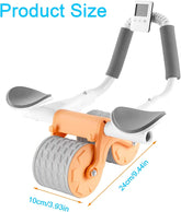 2025 New with Timer Ab Abdominal Exercise Roller Elbow Support, Abs Roller Wheel Core Exercise Equipment, Automatic Rebound Abdominal Wheel