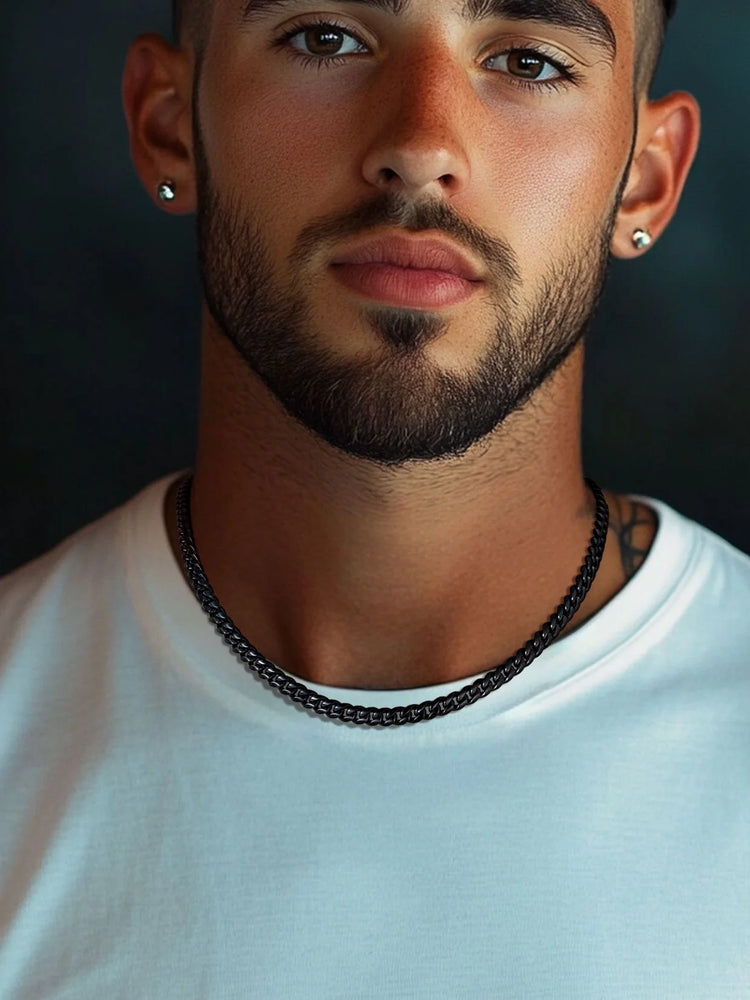 Mens Necklace Chains Stainless Steel Cuban Chain Necklace 24 Inch Jewelry Mens Gifts for Dad