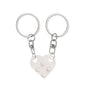 1Pair Cute Love Heart Brick Keychain Couples Keychain Best Friendship for Women Men Separable Key Ring Jewelry Gifts