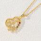 Mother'S Day Gift Hollow Heart English Letter Love Mom Rhinestone Butterfly Finger Ring Jewelry Gift