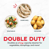 DASH Deluxe Rapid Egg Cooker for Hard Boiled, Poached, Scrambled Eggs, Omelets, Steamed Vegetables, Dumplings & More, 12 Capacity, with Auto Shut off Feature - Black