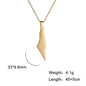 Israel Palestine Map Pendant Necklace for Women Men Arabic African Jamaica Stainless Steel Gold Color Chain Necklaces Jewelry