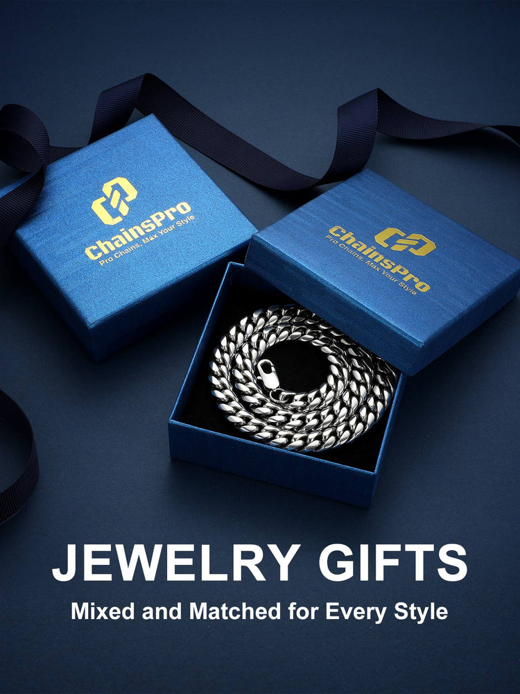 Mens Necklace Chains Stainless Steel Cuban Chain Necklace 24 Inch Jewelry Mens Gifts for Dad